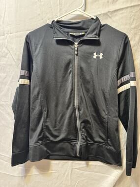 Unisex Kids zip up Black Under Armor Jacket Size YLG